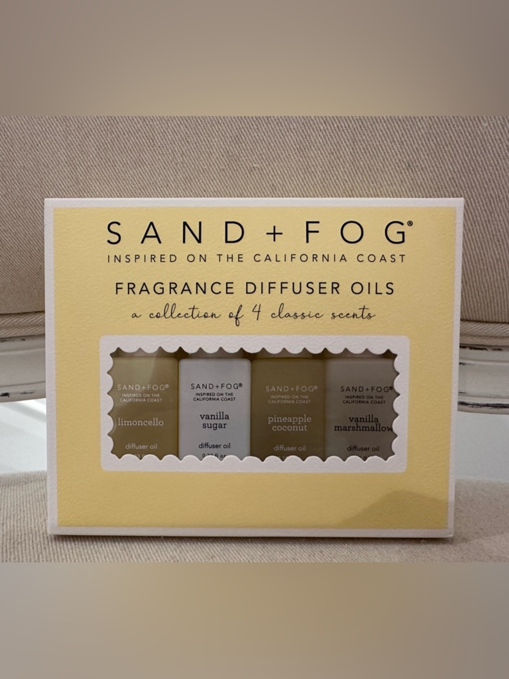 SAND+FOG Diffuser Oil Set, Limoncello, Vanilla Sugar, Pineapple Coconut NWT